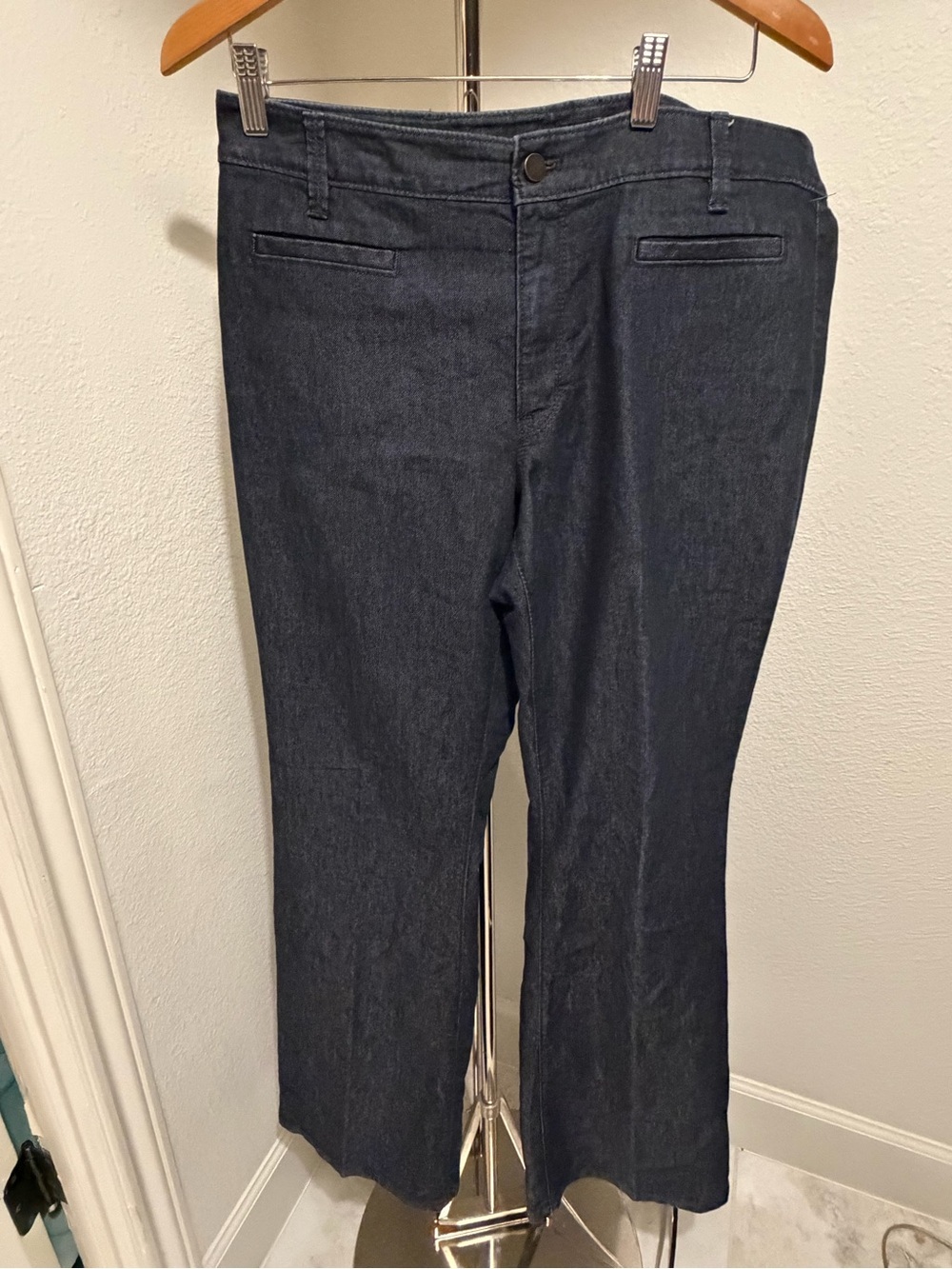 Ann Taylor Dark Blue Straight-Leg Jeans